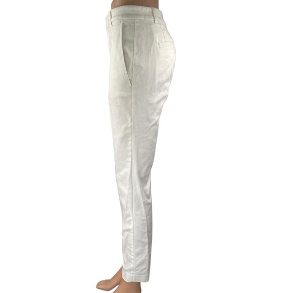 Lauren Ralph Lauren Women's White High Waisted Straight Leg Trousers Pants Sz 4 - Picture 2 of 5